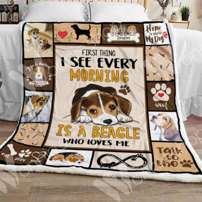 Beagle Dog Sherpa Blanket OCT2901 85O34