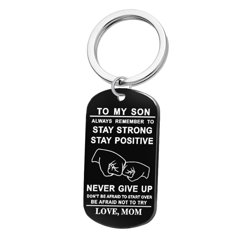 To My Son Never Give Up Love Dad charm pendant Stainless Steel necklace for son father jewelry gift alx