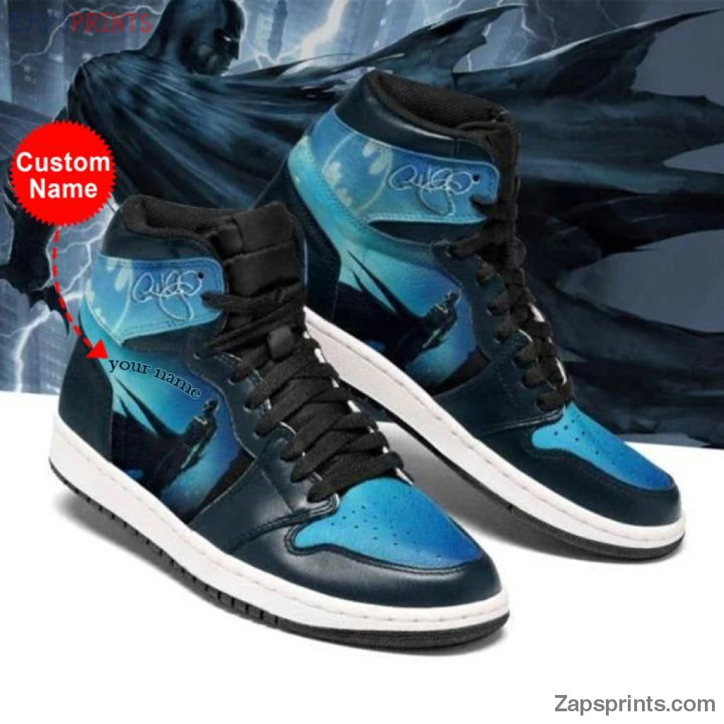 Batman Blue Personalized Name Air Jd1 Sneakers Custom Shoes