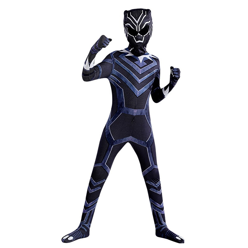 Black Panther Marvel Superhero Cosplay Costume Bodysuit Jumpsuit for Kids Aldult Halloween Carnival Party Cosplay Costumes alx