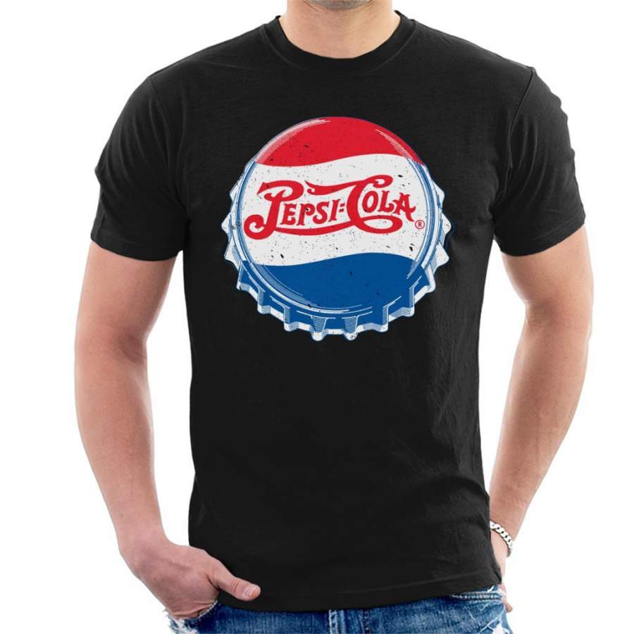 Pepsi Cola 1945 Distressed Bottlecap Men’s T-Shirt