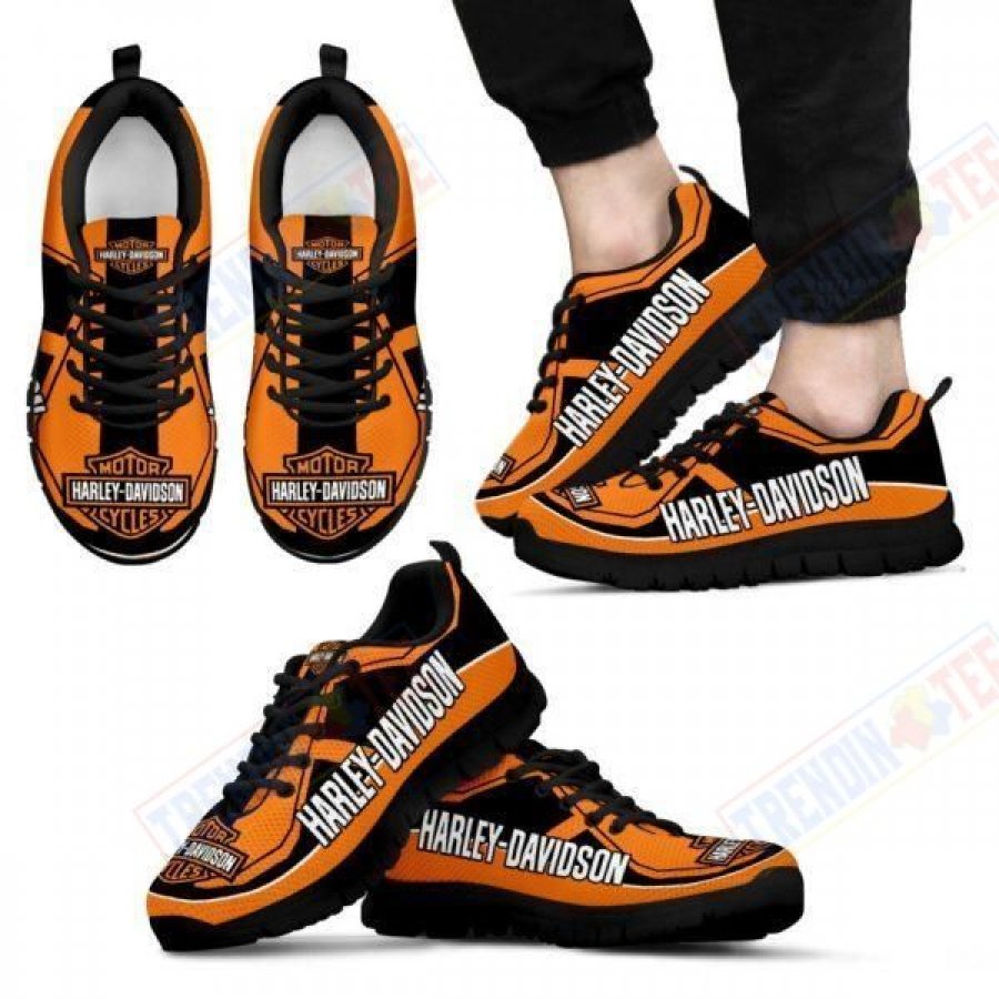 Harley Davidson Sneakers Mens Womens Motorcycle Lovers Custom Print Footwear Casual Riding Shoes TDT218