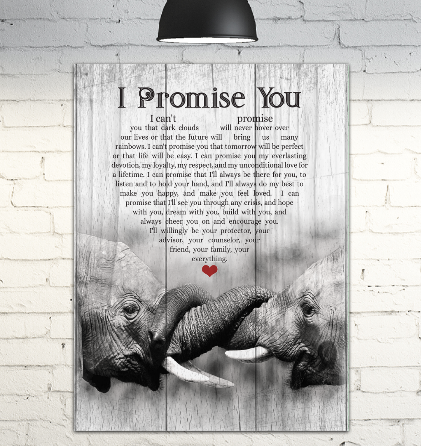 I Promise You Elephant Premium Wall Art Canvas And Poster, Wall Decor, Canvas Instructure