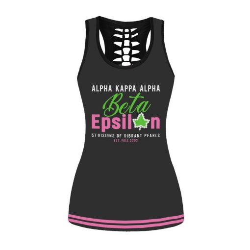 Alpha Kappa Alpha Beta Epsilons Vibrant Pearls Tank-Top And Legging