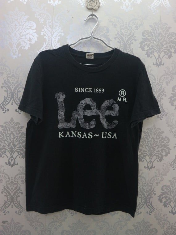 Vintage Lee Shirt Big Logo Lee Kansas Usa Streetwear Denim Lee Shirt Top Shirt