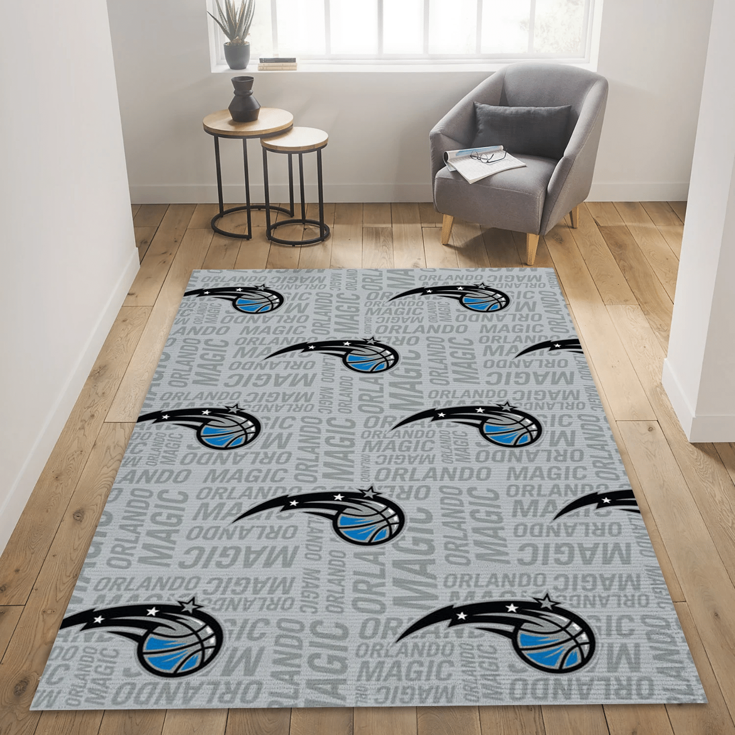 Orlando Magic Patterns Reangle Area Rug, Living Room Rug – Christmas Gift Us Decor