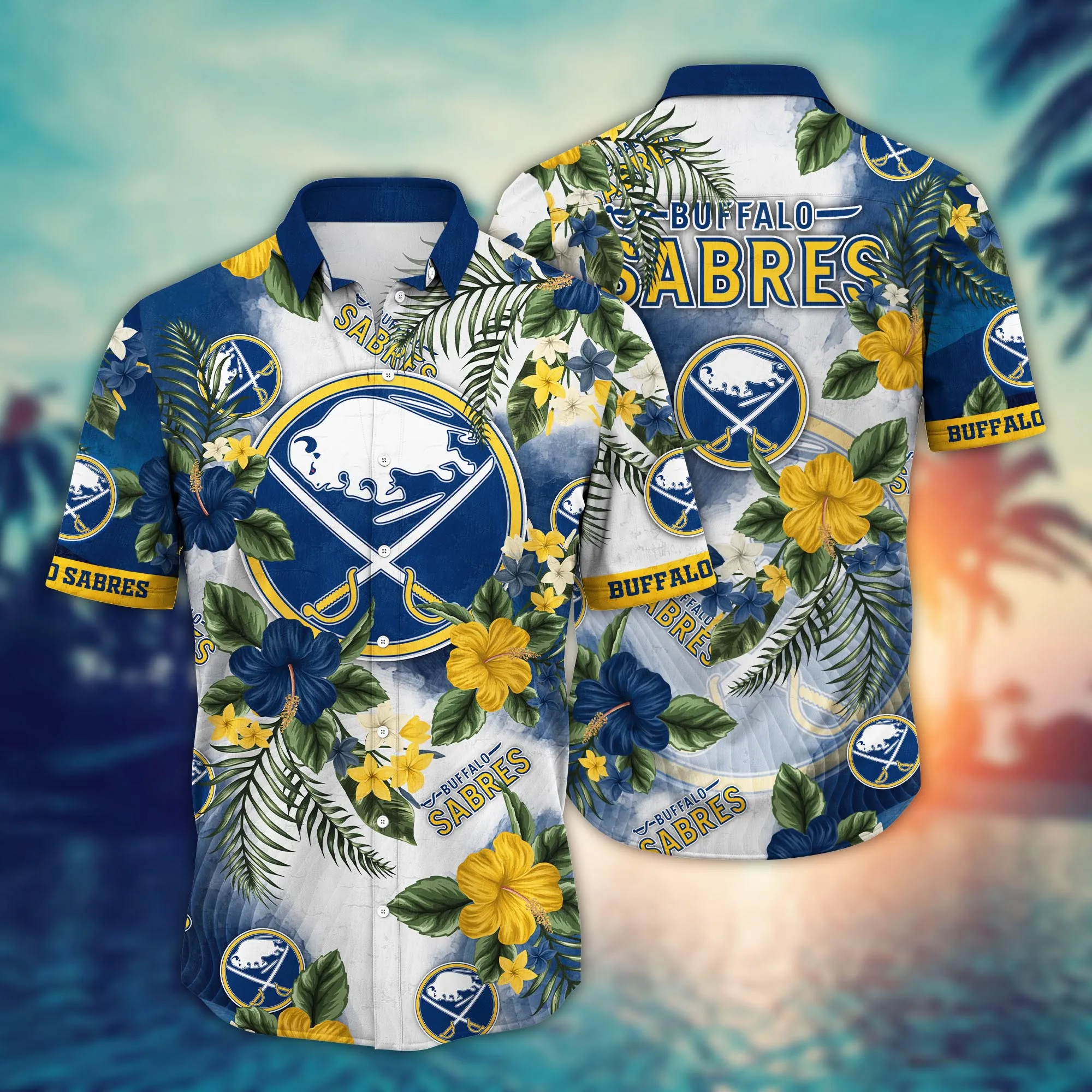 Buffalo Sabres Nhl Hawaiian Shirt Lush Greenerytime Aloha Shirt