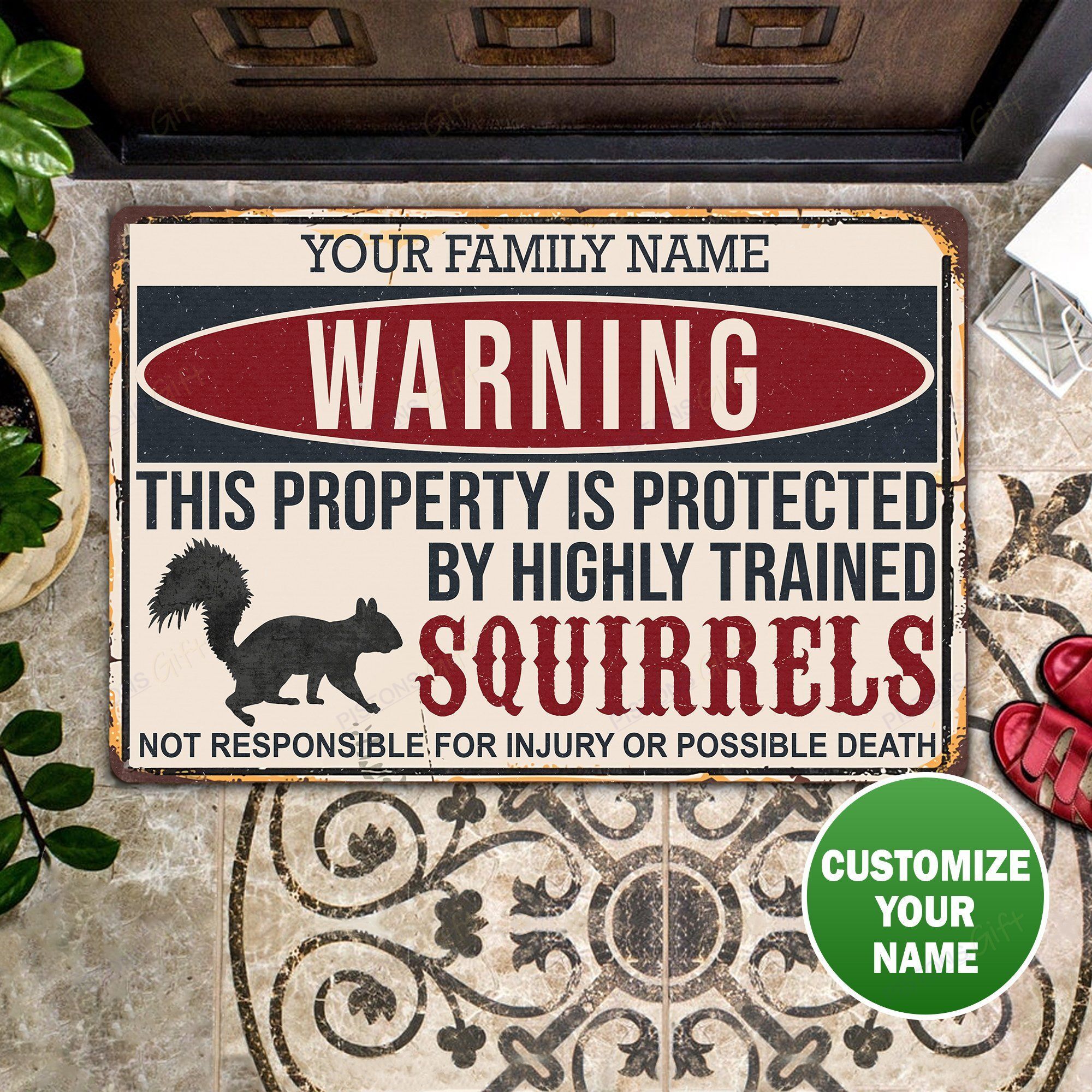 This Property Is Protected All Over Printing Doormat