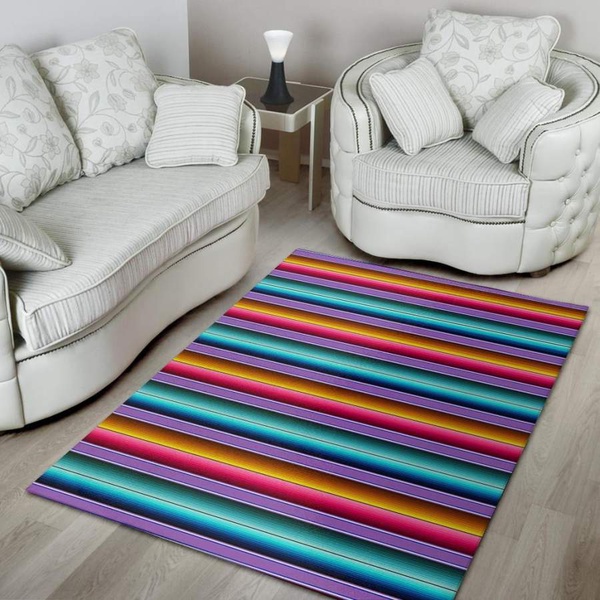 Mexican Baja Serape Area Rug