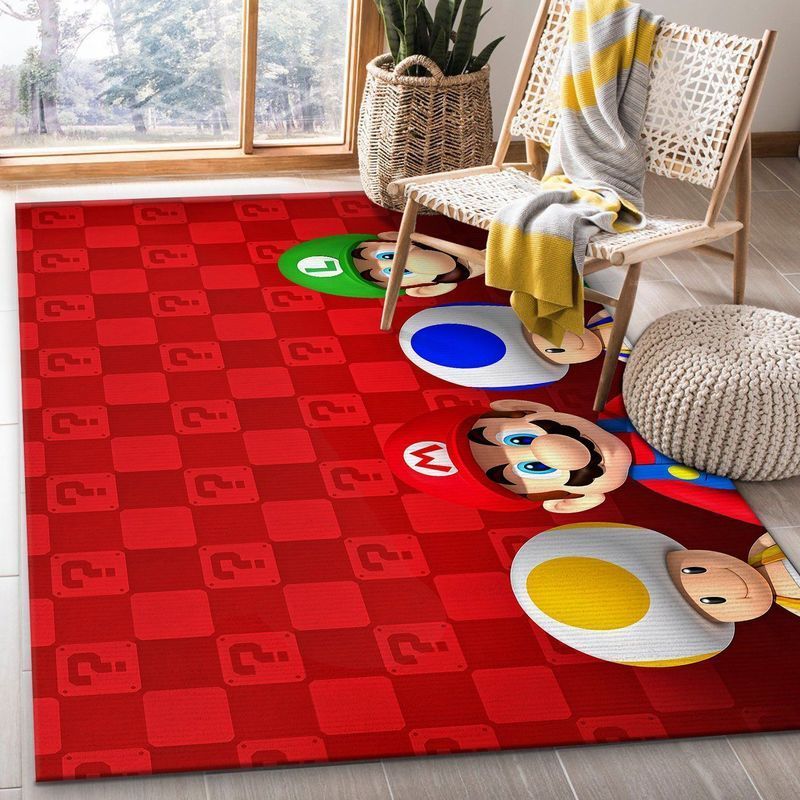 Super Mario Bros Area Rugs Living Room Carpet Floor Decor The Us Decor 2