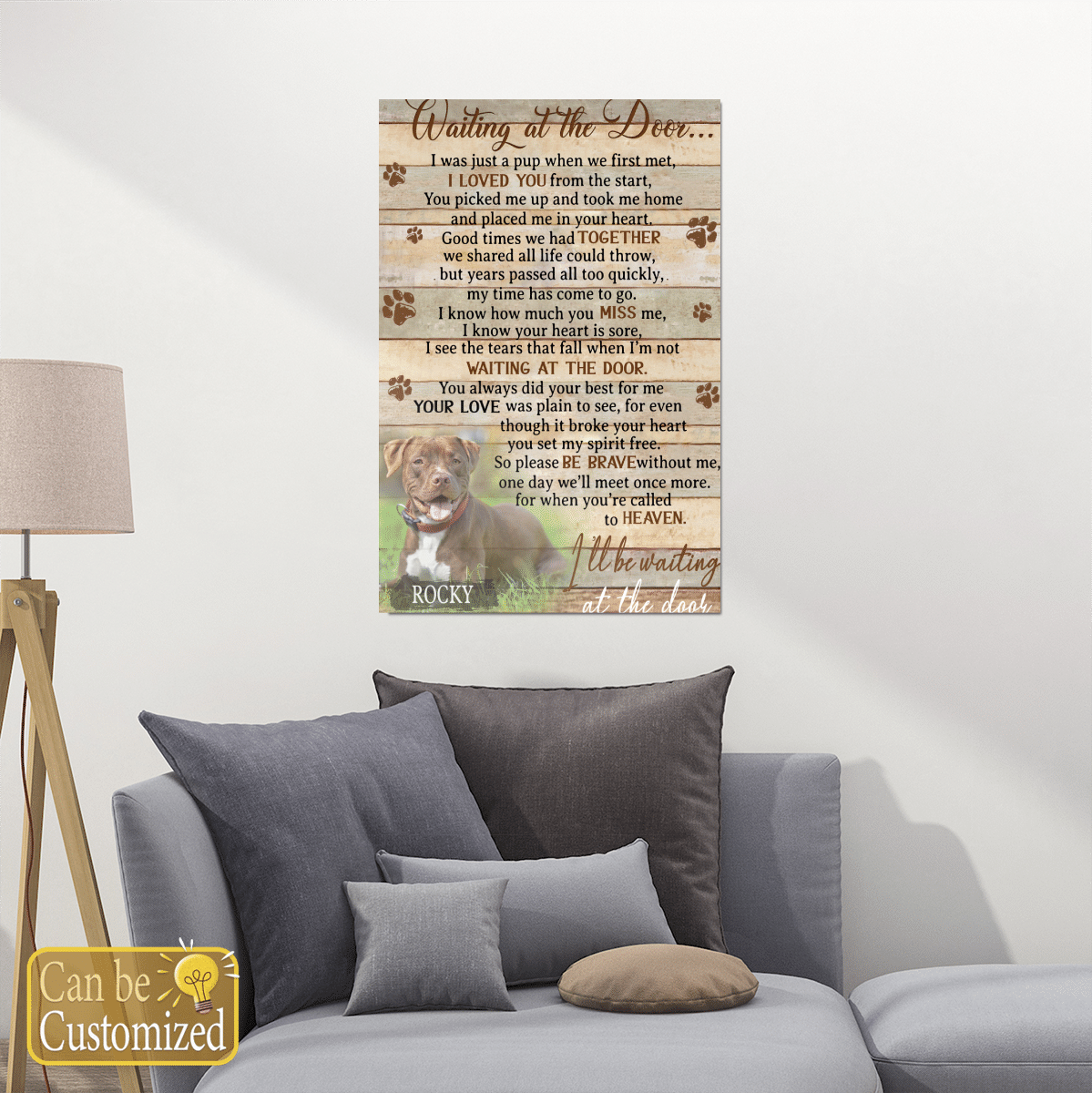 PITBULL – POSTER – WAITING AT THE DOOR