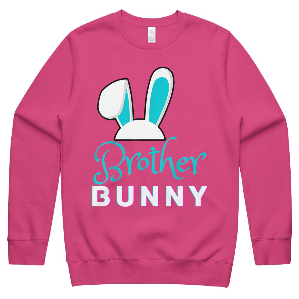 Brother Easter Bunny Funny Mom Dad Men Women Girl Boy Son Crewneck Sweatshirt