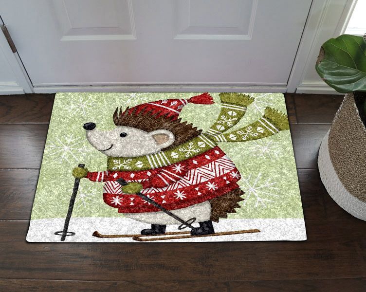 Hedgehog Christmas HN01110113D Doormat