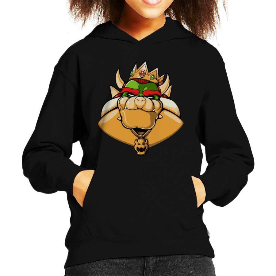 Notorious Boss Bowser Super Mario Kid’s Hooded Sweatshirt
