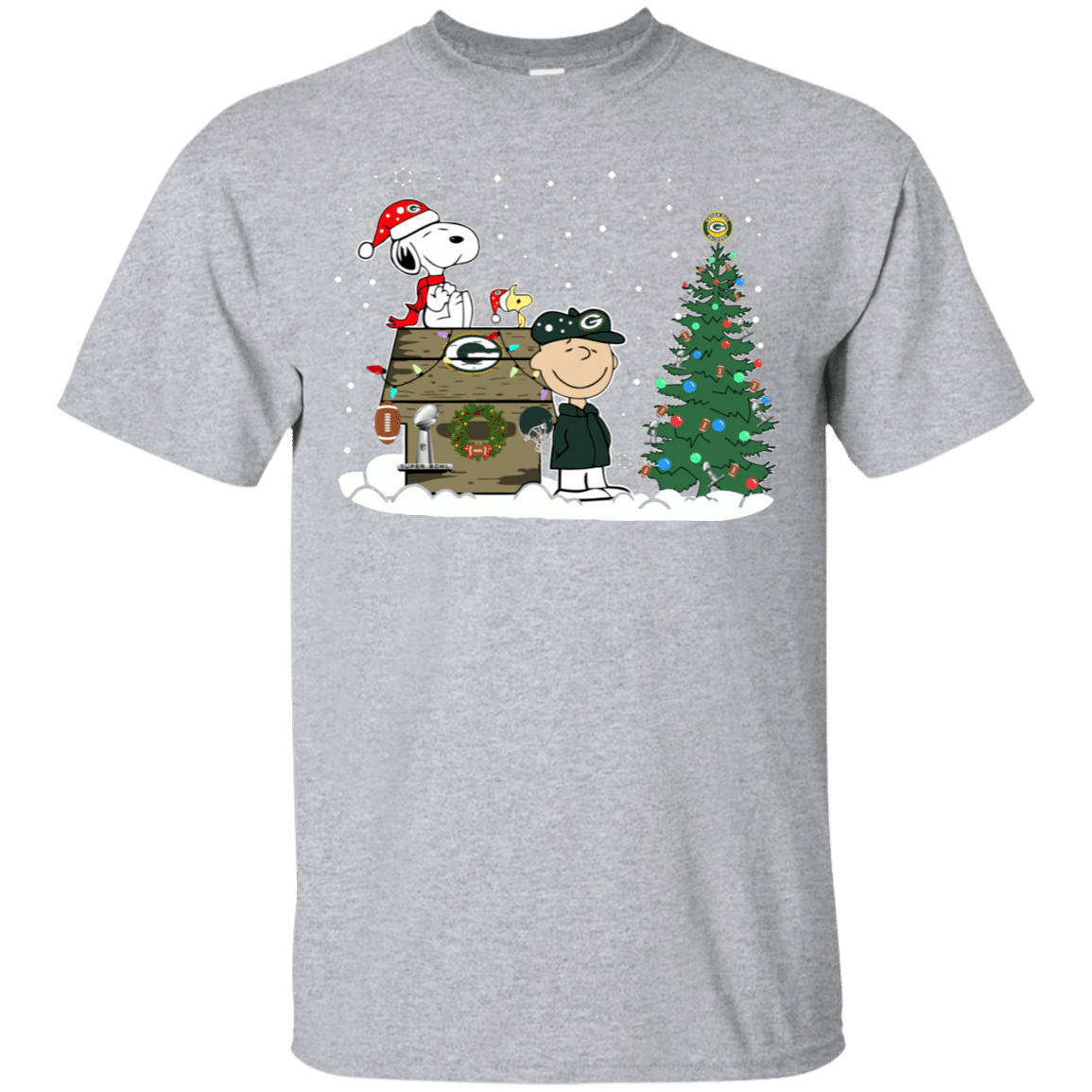 Find Green Bay Packers Snoopy The Peanuts Ugly Christmas Sweater  Super Bowl Ultra Cotton T-Shirt