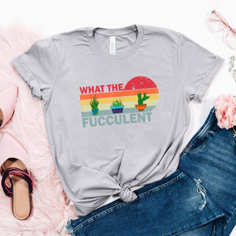 What the Fucculent shirt Retro Vintage Cactus Succulents