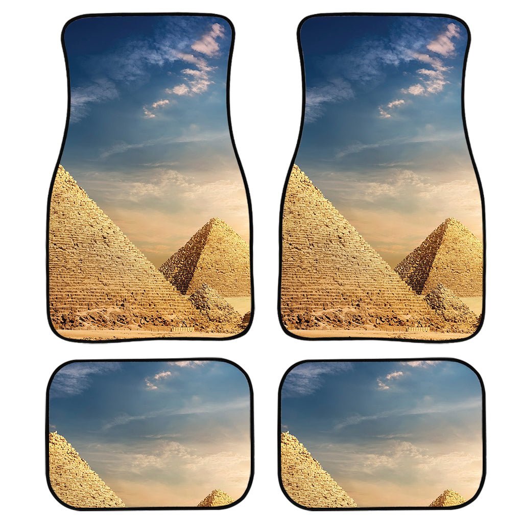 Pyramid Sunset Print Front And Back Car Floor Mats, Front Car Mat