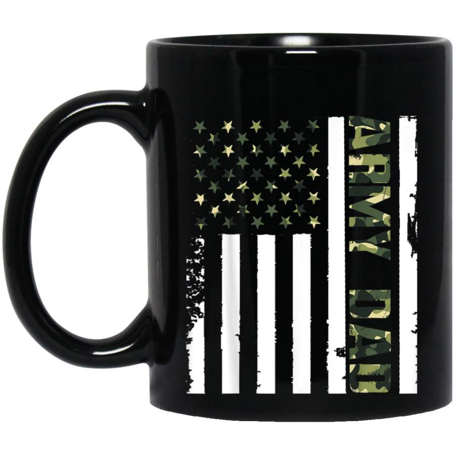 Mens Cool Proud Army Dad Shirt USA Flag Father Gift Veterans Day Christmas Gift Mug