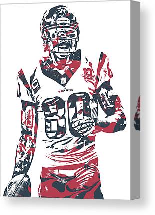 Andre Johnson Houston Texans Pixel Art 1 Joe Hamilton Canvas Print