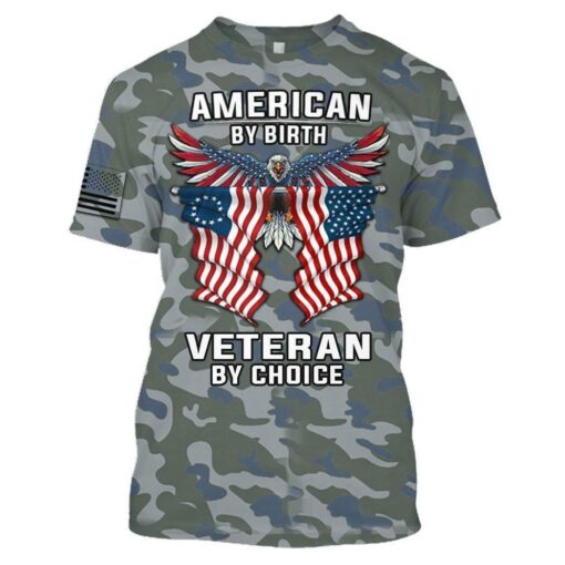 Independence Day American By Birth Veteran By Choice Veterans Day Shirts, Best Gift For Independence Day, Memorial Day Fourth Of July - Independence Day 2024