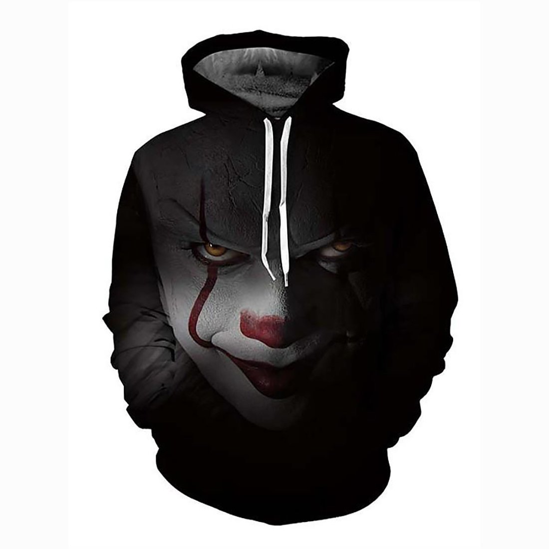 3D Printed Geometric Joker Hoodie – Hooded Active Pullover