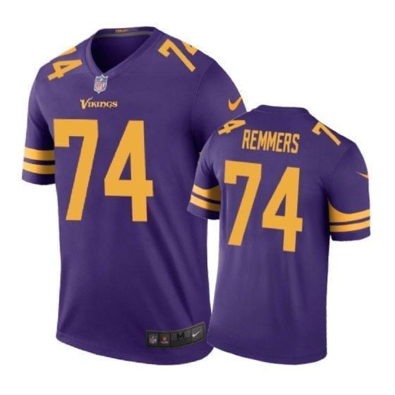 Minnesota Vikings 74 Mike Remmers Color Rush Purple 3D Jersey