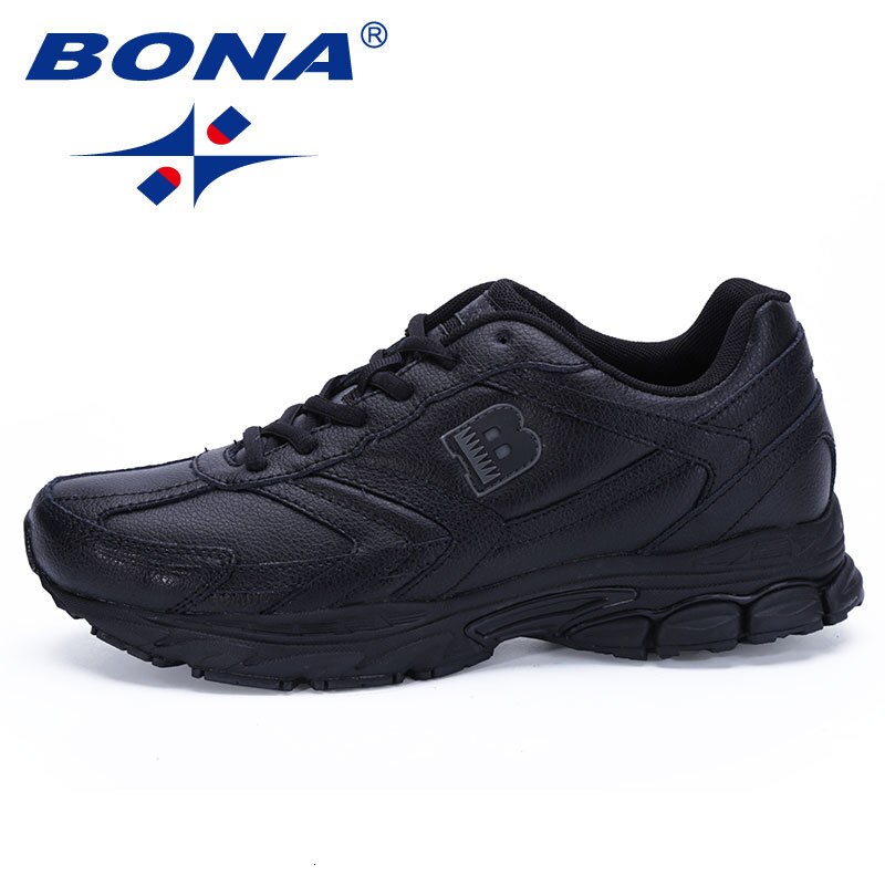 BONA Winter Sports Trainers For Men Running Sport Shoes Outdoor Lace Up Black Sneakers Light Athletic Shoes Fast Free Shipping alx