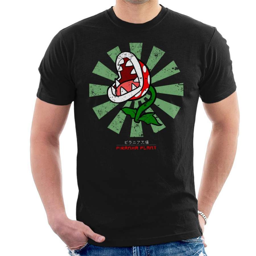 Piranha Plant Retro Japanese Mario Men’s T-Shirt