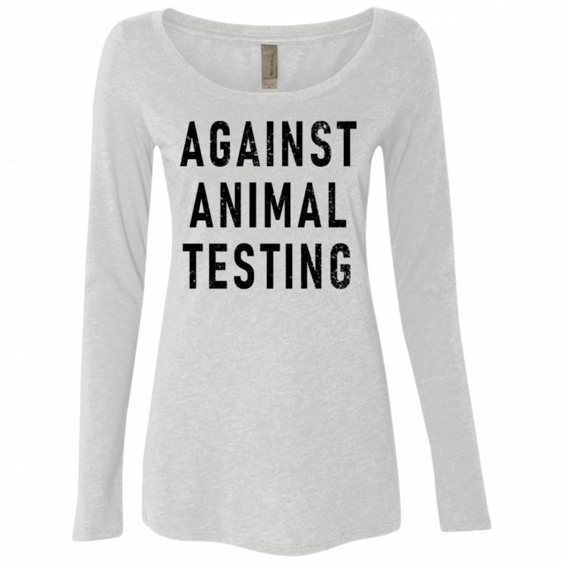 Against Animal Testing Women’s Long Sleeve Tee