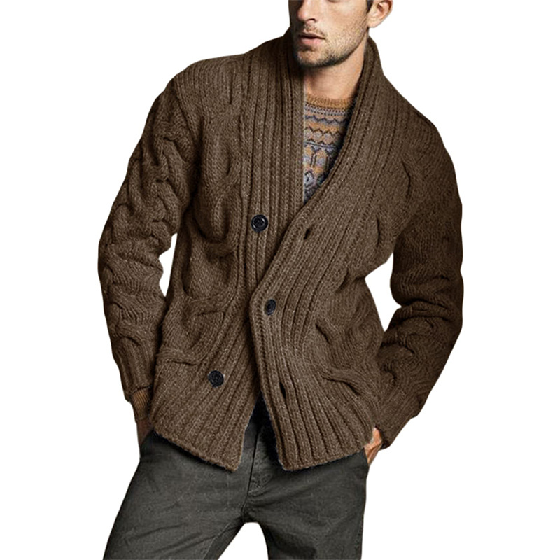 Autumn New Men Casual Cardigan Sweater Solid Color Fit Knitted Buttons Male Fashion Pullover Multicolor Men Cardigan Sweaters alx