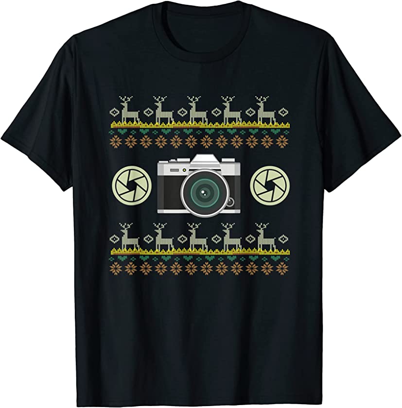 Ugly Christmas X-Mas Santa Claus New Year Photographer T-Shirt