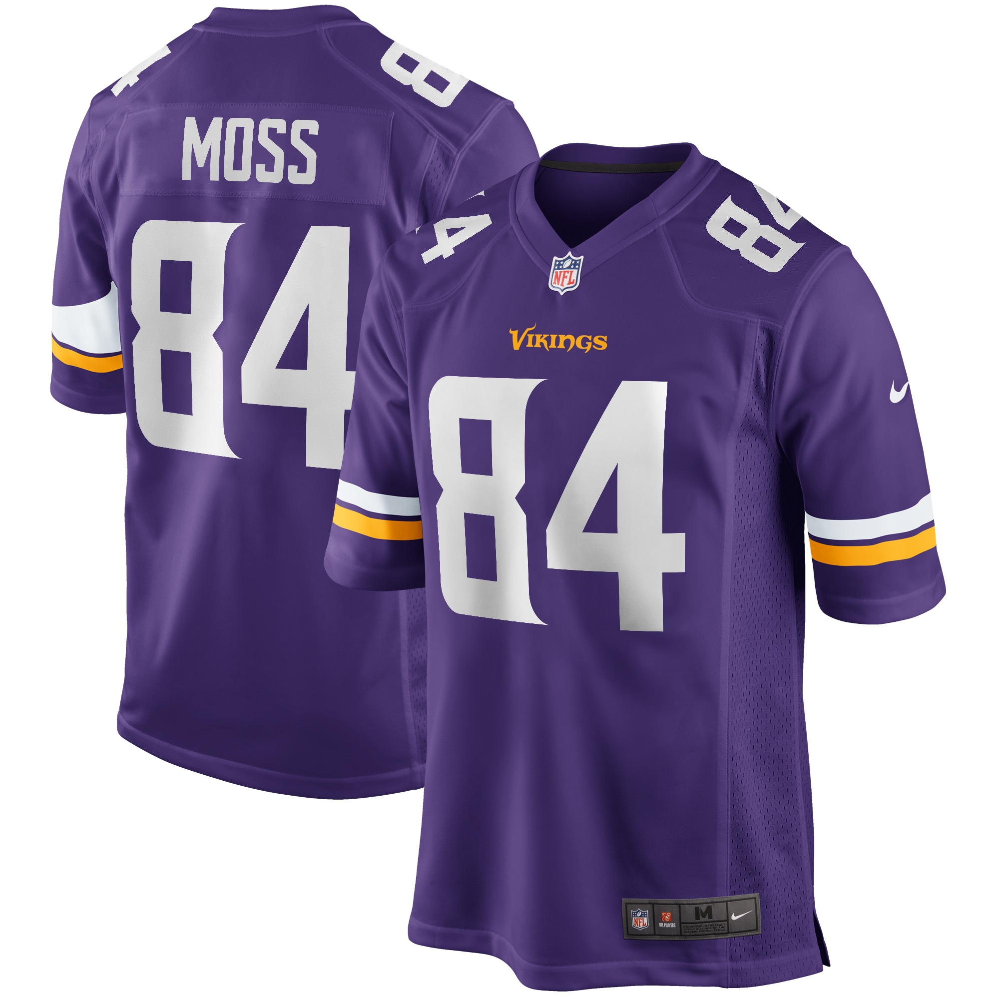 Randy Moss Minnesota Vikings Game Retired Player Jersey – Purple