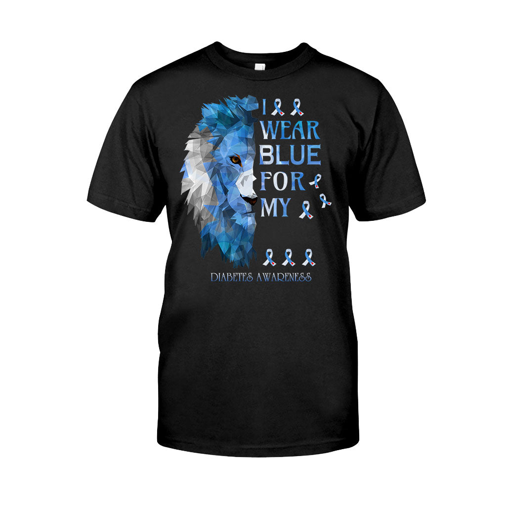 I Wear Blue For My Father – Diabetes Awareness Personalized T-Shirt And Hoodie