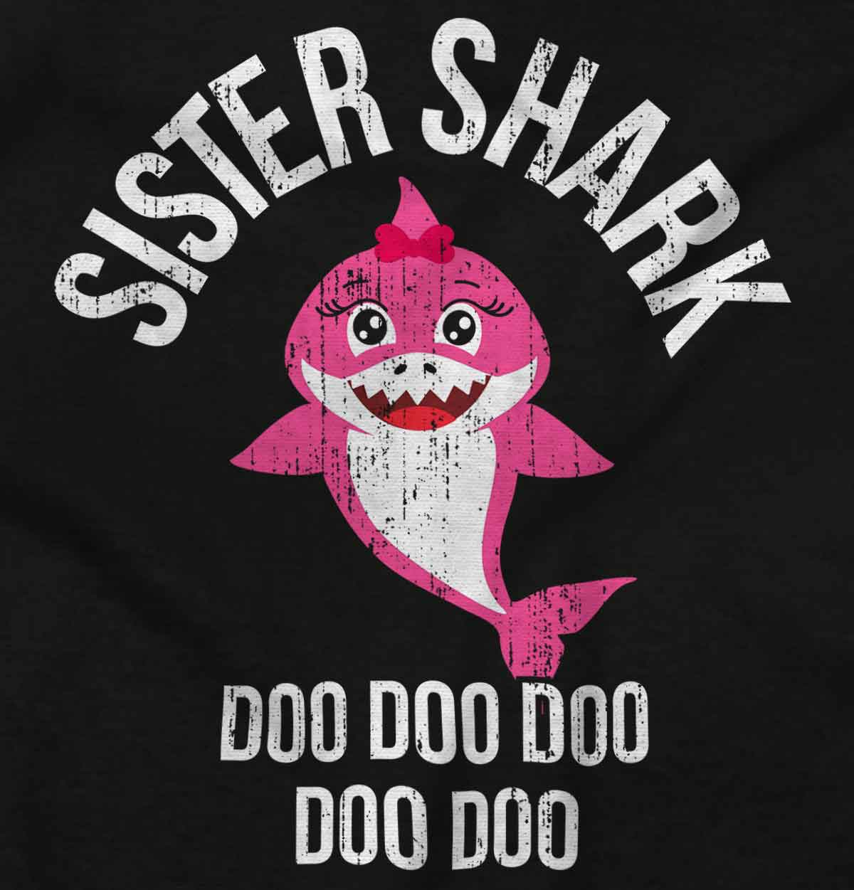 Cartoon Sister Shark Infant Toddler T Shirt