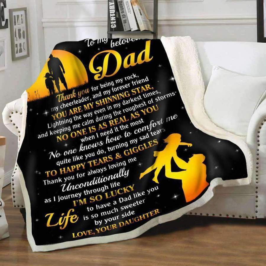 Father’s Day Gift For Daddy From Daughter Blanket You’re My Shining Star