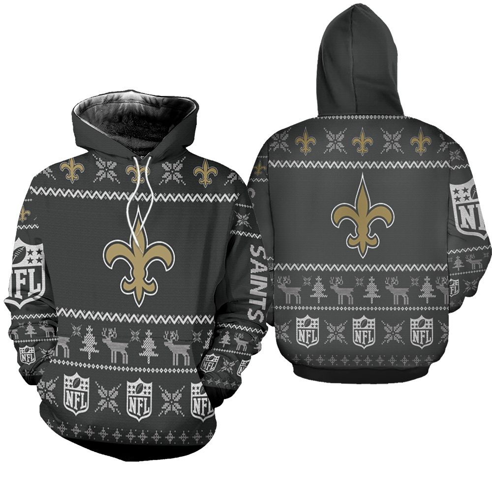 New Orleans Saints Ugly Sweatshirt Christmas 3D Hoodie