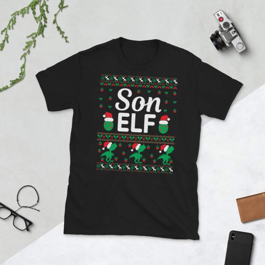 Son Elf Christmas Ugly Sweater Party Short-Sleeve Unisex T-Shirt