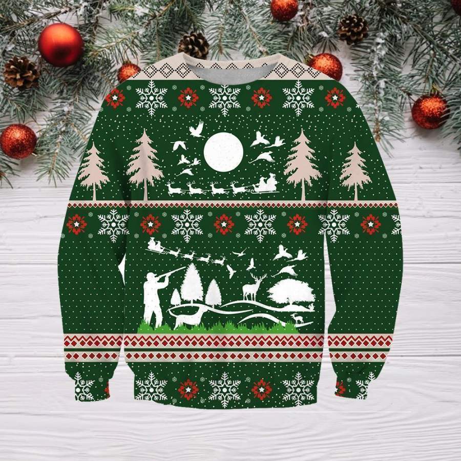 3D All Over Printed Hunting Christmas Shirts and Shorts