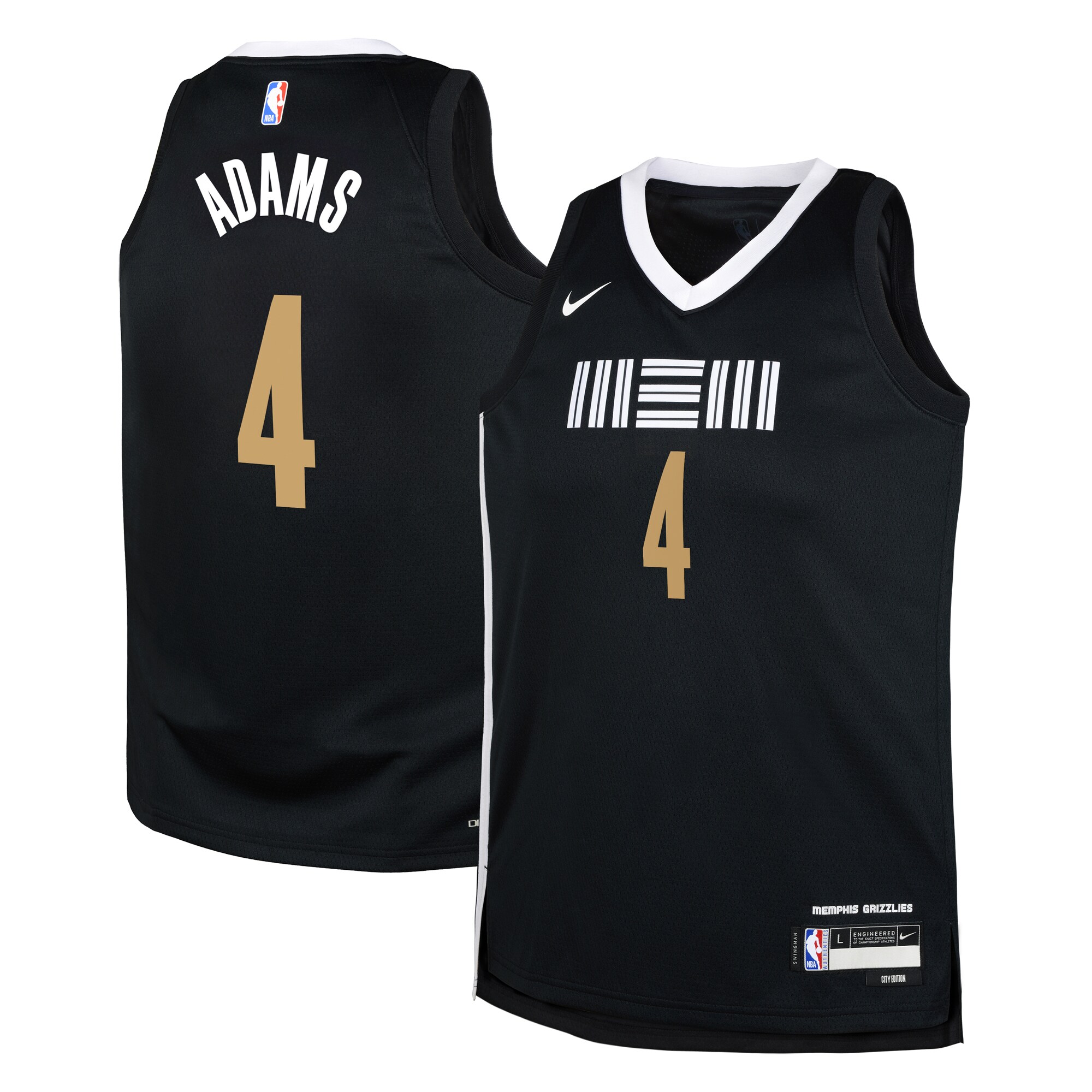 Memphis Grizzlies City Edition Swingman Jersey 23 – Black – Steven Adams – Youth