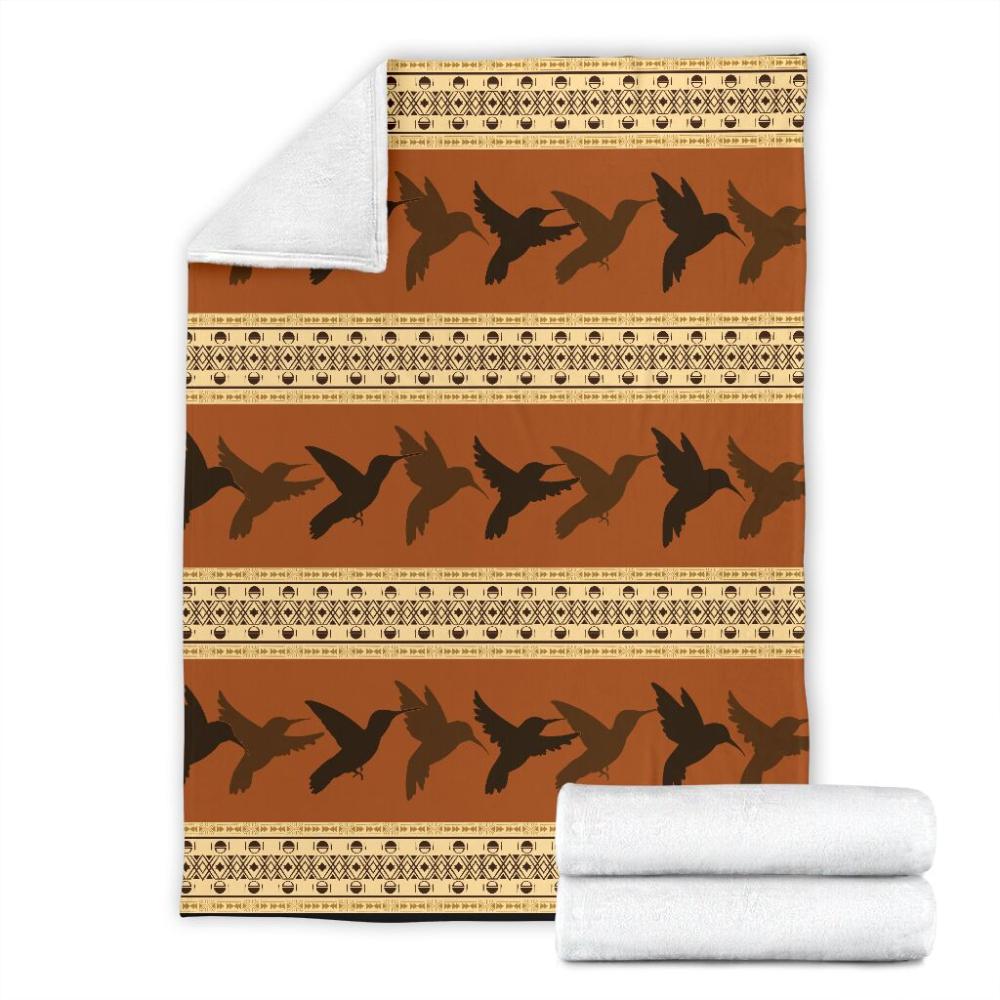 Animal Hummingbird Line Fleece Blanket Family Gift Home Decor Bedding Couch Sofa Soft And Comfy Cozy