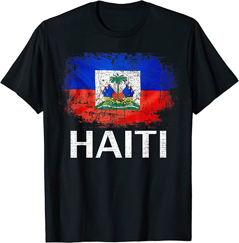 Vintage Haiti Flag For Haitian Gift T-Shirt