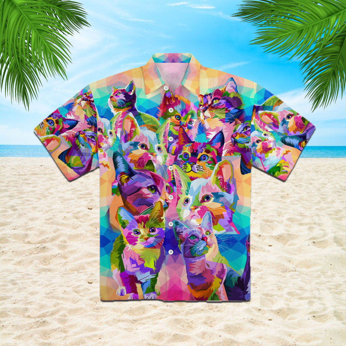 Oragontee Colorful Kittens Hawaiian Shirt | For Men & Women | Adult | Hw4676