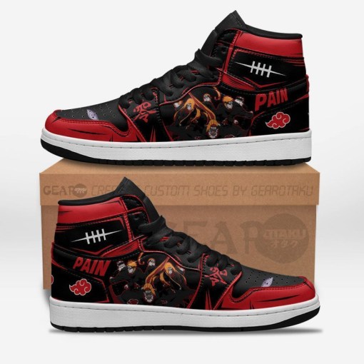 Akatsuki Pain Jd Shoes Custom Sneakers Naruto Anime Shoes Personalized Name Air Jd1