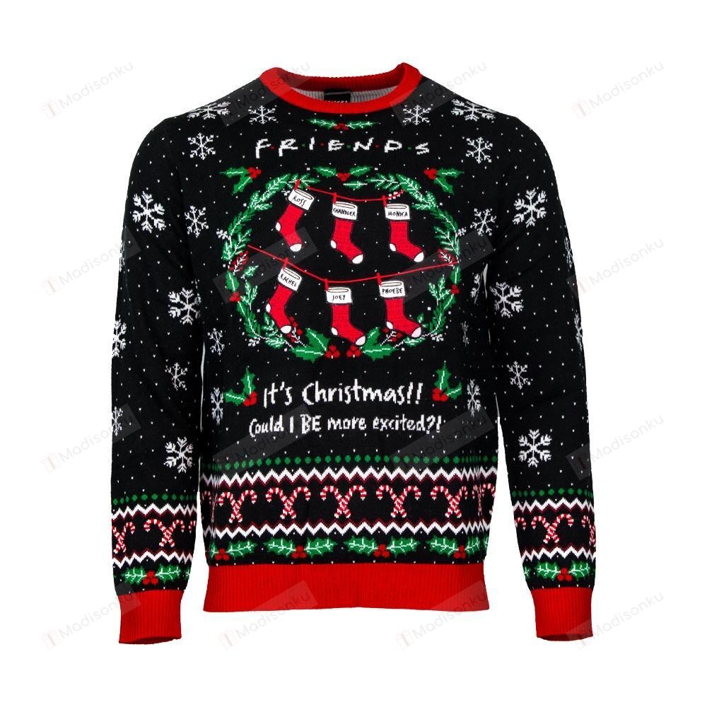 Official Friends Could Be More Excited Christmas Ugly Christmas Sweater, All Over Print Sweatshirt