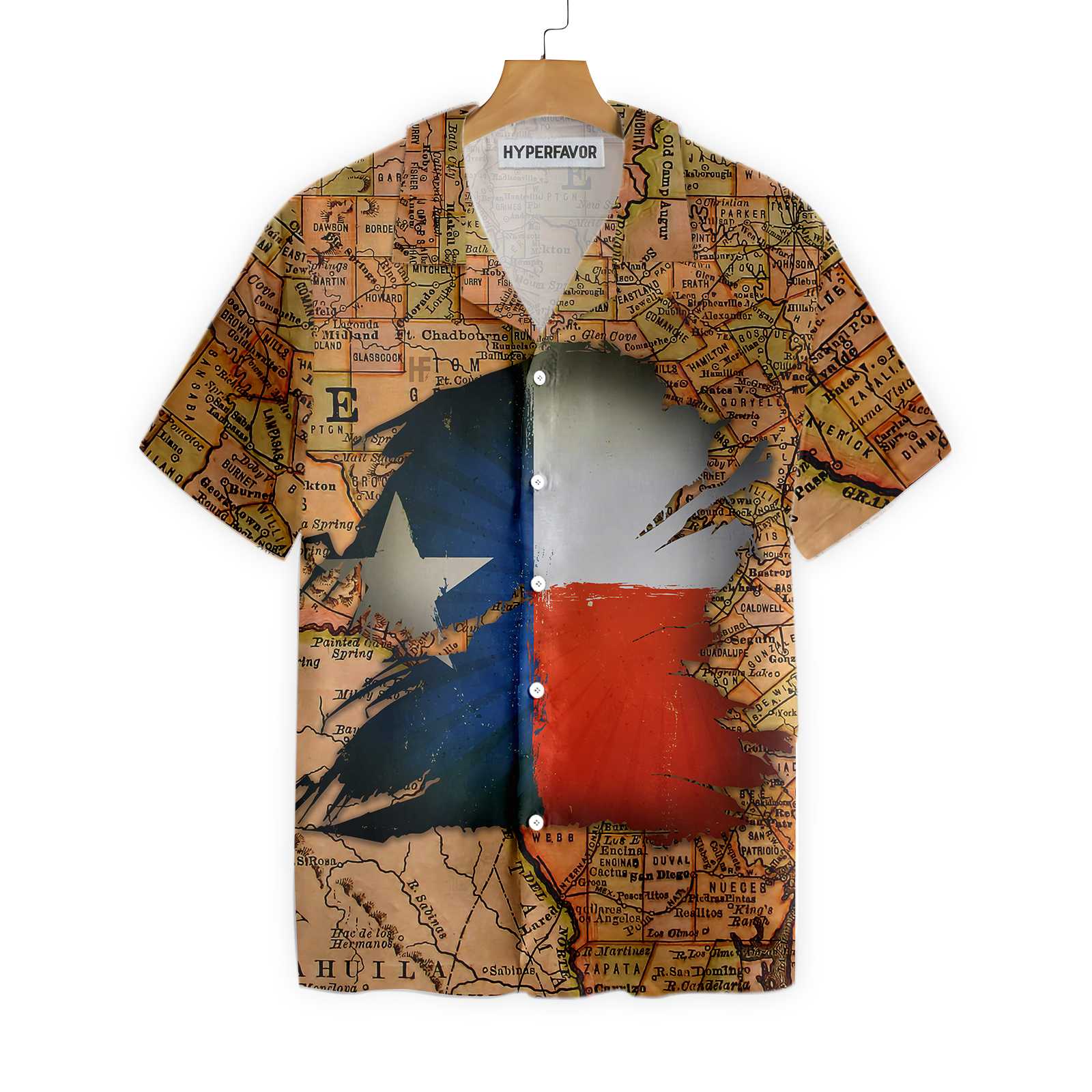 Texas Map Vintage Hawaii Unique Shirt For Lovers Ha110577