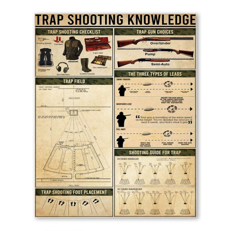 Trap Shooting Knowledge Unique Custom Design Canvas Present