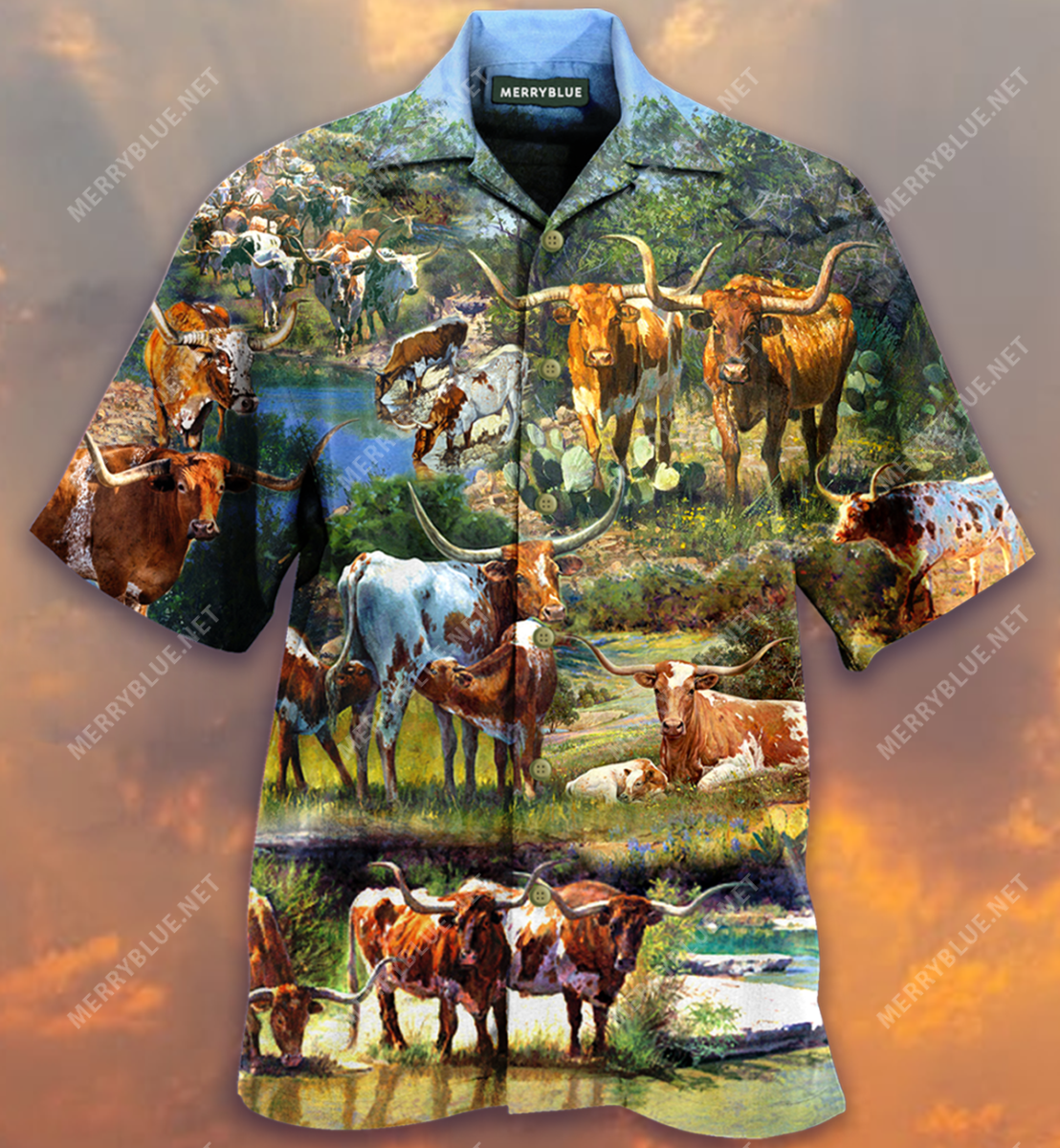 Summer Love With Longhorn Unisex Hawaii Shirt Ha110533