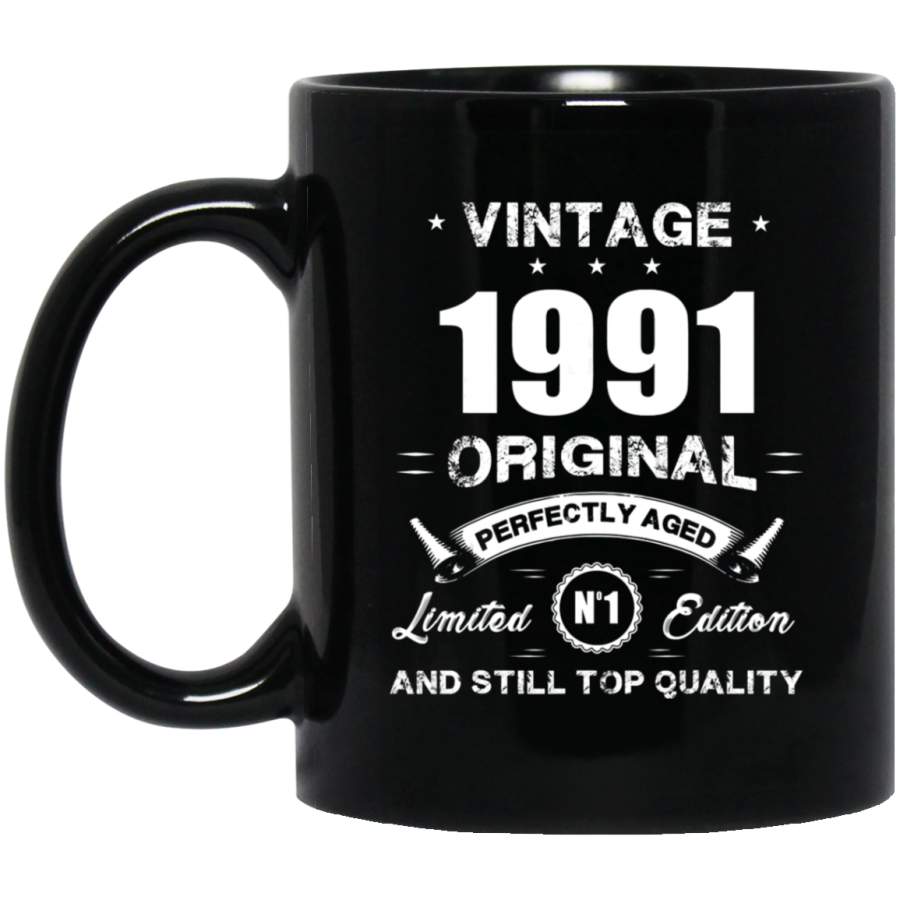 Vintage Made In 1991 Vintage 28th 28 Birthday Gift Coffee Mug