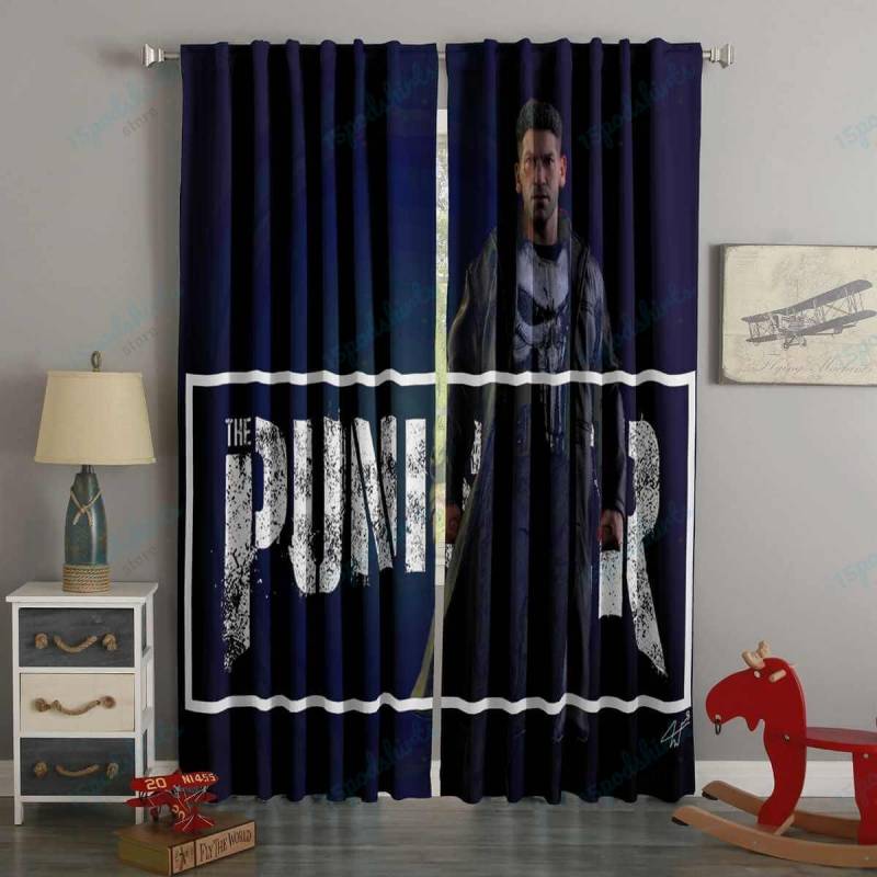 3D Printed The Punisher Style Custom Living Room Curtains