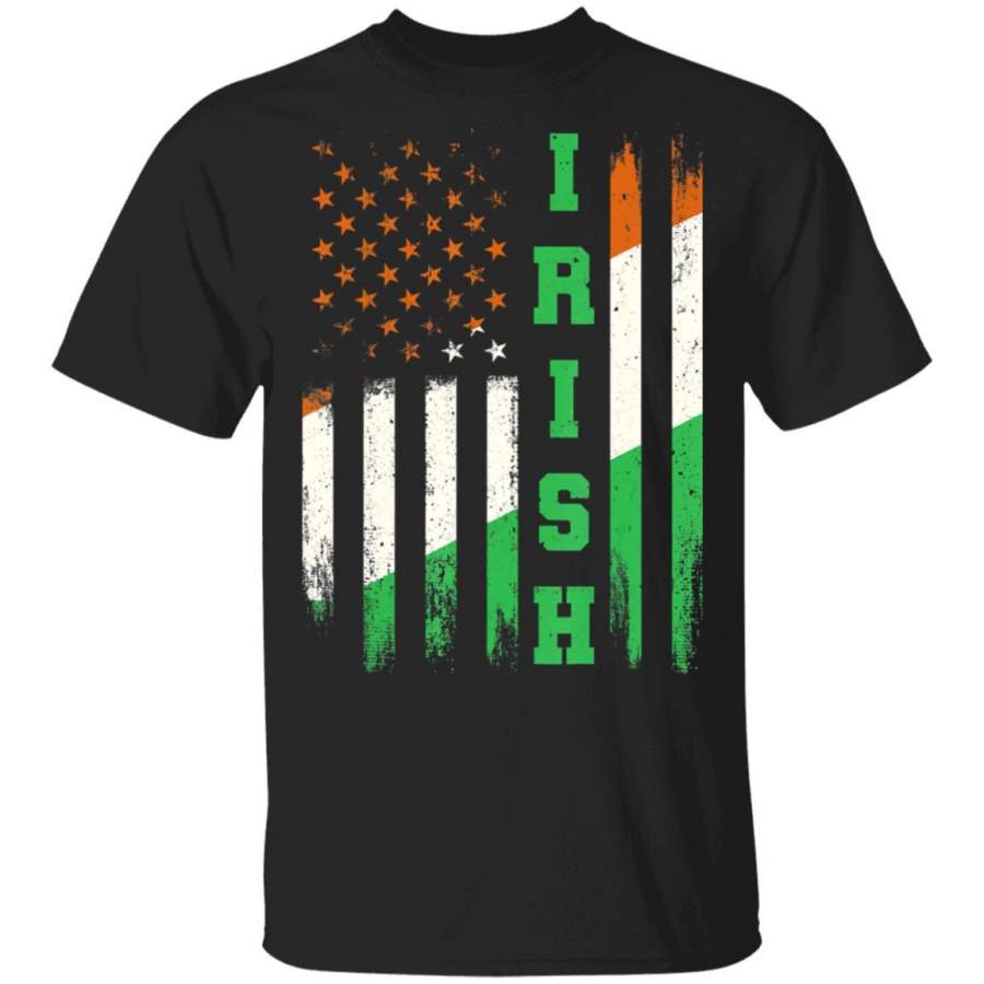 Irish Vintage American Flag Shamrock St Patricks day T Shirt Saint Paddys Patricks Tshirt Lucky Shirts Drink Green Beer Irish Gifts Funny Tee